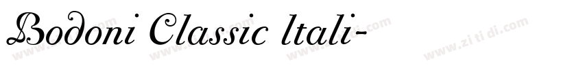 Bodoni Classic ltali字体转换